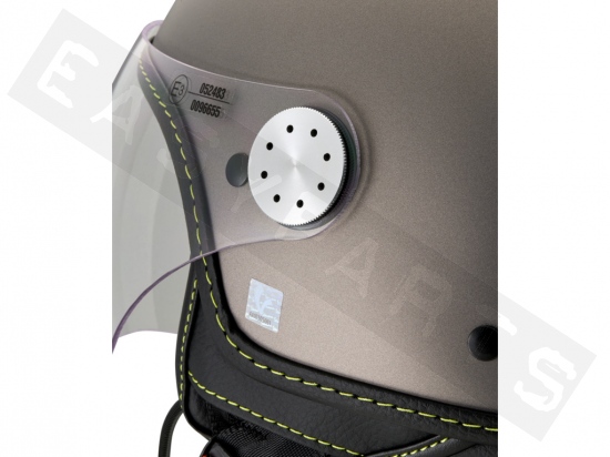 Helm Demi Jet VESPA Visor BT (Bluetooth) matt grau G22 OP